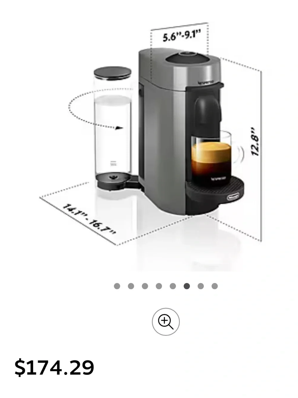 Nespresso VertuoPlus Coffee Maker - Black